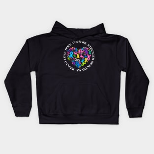 All Cancer Matters Awareness Fight All Cancer Ribbon Support Kids Hoodie